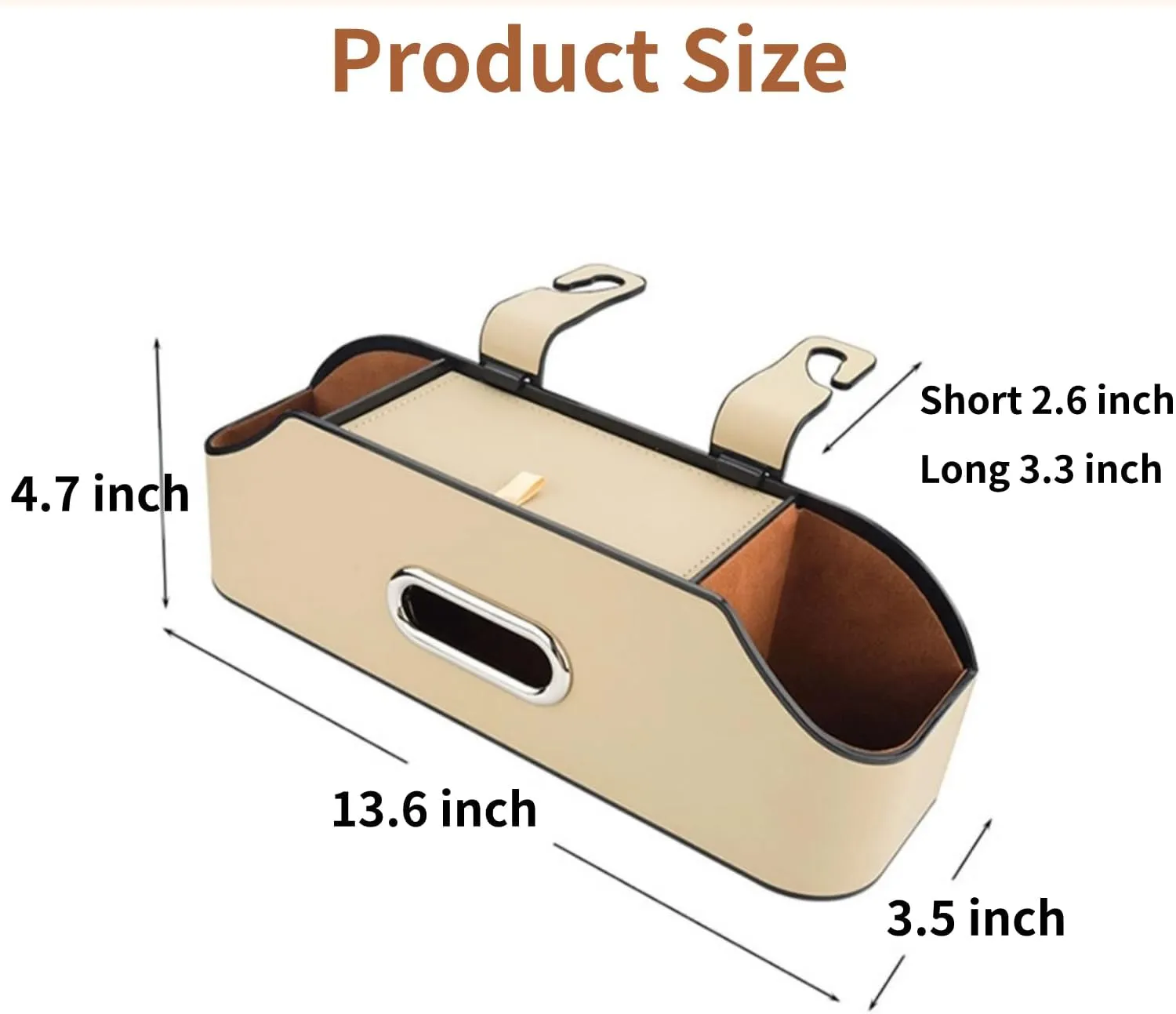 1 Pack Car Tissue Holder, Standard Size Tissue Box Holder for Car Back Seat, Hanging Tissue Bag for Travel Napkin Holder Camping Toilet Paper Holder (D)