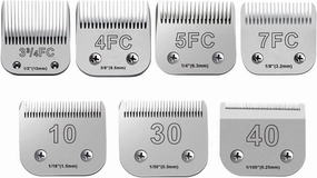 10 Blades Dog Grooming Blades Compatible with Andis,Oster A5,Wahl km10 Dog Clippers, Detachable Dog Clipper Replacement Blade for Dog Cat Horse Animal,Size :7PCS-#10 30 40 3FC 4FC 5FC 7FC