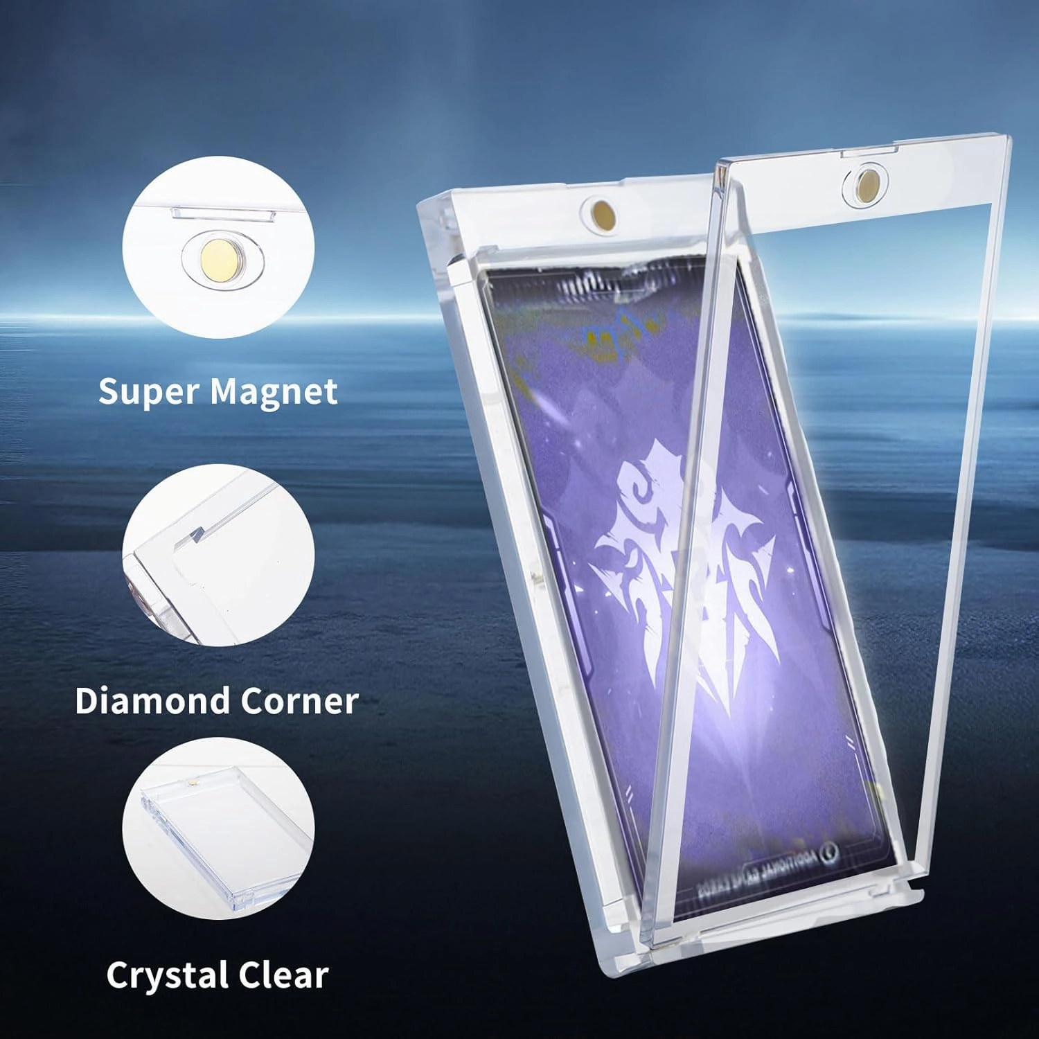 10-Pack One Touch Booster-Pack Magnetic-Holders - UV Protection Clear Booster Pack Cases, Fit for Standard Cards Storage and Display, Protect Your Collectible, Sports, and Gaming Cards