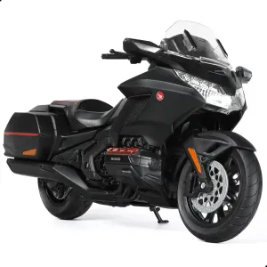 1:12 Motorcycle Model Toy for Honda Glodwing Metal Die-cast with Plastic Motorcycle Model for Welly No Assembly Required Mini Finished Moto Gift for Adult（Black）