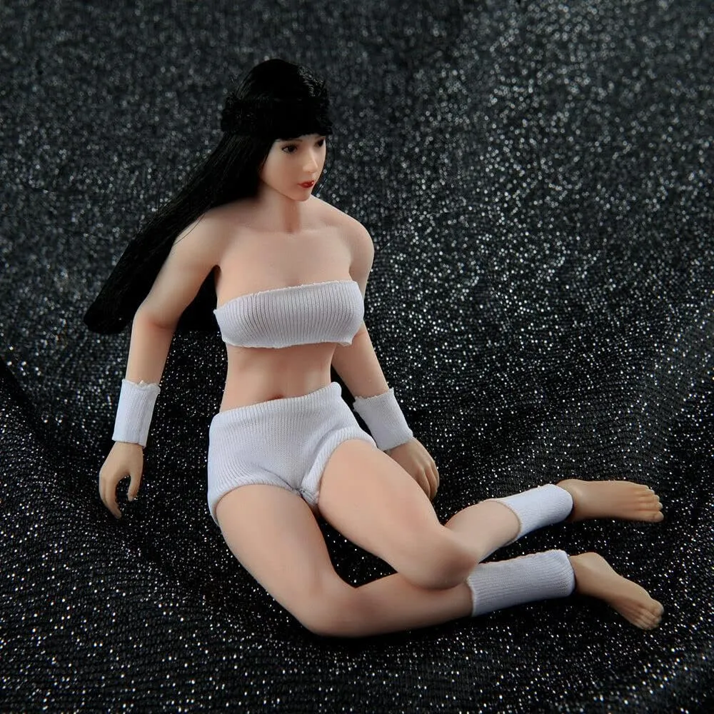 1/12 Scale Action Figure,6inch Male/Female Super-Flexible Seamless Body Doll Toy Collection (T01A Pale Skin Female Action Figure)