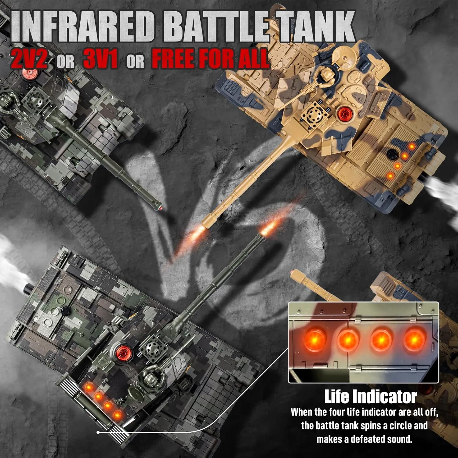1/24 RC Battle Tank Set, Remote Control Chinese Type 99 and Russian T90 Army Toy That Shoots for Kids and Adults, 2.4G RC Vehicle Model Tank 6  Year Old with Sound, Smoke and Lights