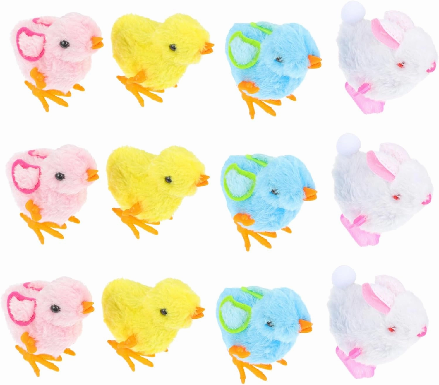 12Pcs Wind Up Jumping Animal Clockwork Chicken Bunny for Educational Plaything to Tactile Skills Animal Recognition Safe Fun for Rooms