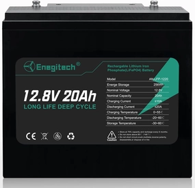 12V 20Ah LiFePO4 Lithium Battery, 2000  Deep Cycles Rechargeable Battery, Built-in 20A BMS, Perfect for Fish Finders, Power Wheels, Solar/Wind Power, Ham Radio, Scooters, Small UPS and More