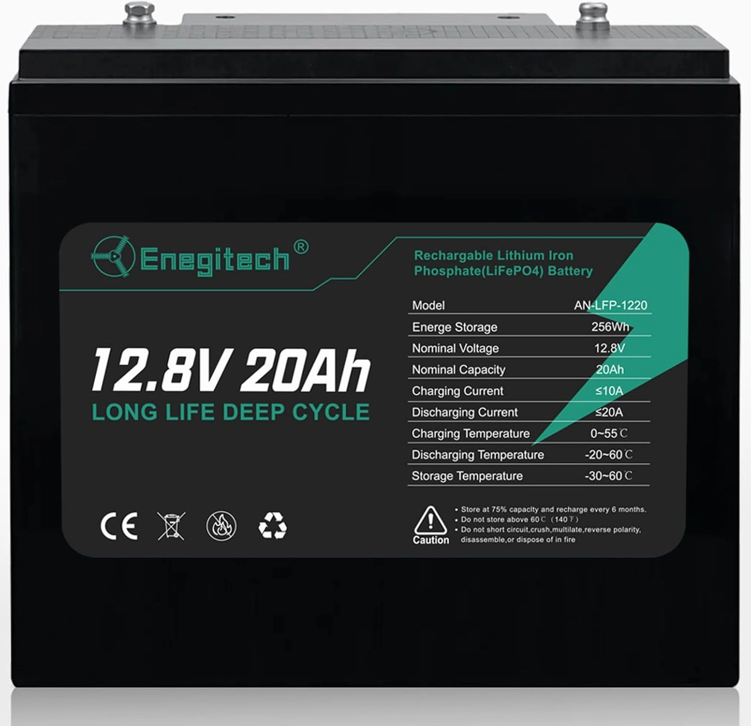 12V 20Ah LiFePO4 Lithium Battery, 2000  Deep Cycles Rechargeable Battery, Built-in 20A BMS, Perfect for Fish Finders, Power Wheels, Solar/Wind Power, Ham Radio, Scooters, Small UPS and More