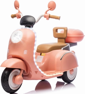 12V 2 Seater Dual Motor Kids Motorcycle, Girls Ride on Toys with Storage Compartments, Kids Ride On Car for Boys Girls, Anti-Slip & Backrest, USB, Bluetooth, Waterfall Light, Pink