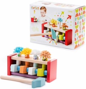 13746 Wooden Toy Jumping Clowns, Colourful Motor Skills Toy with Funny Figures, Children's Toy from 18 Months