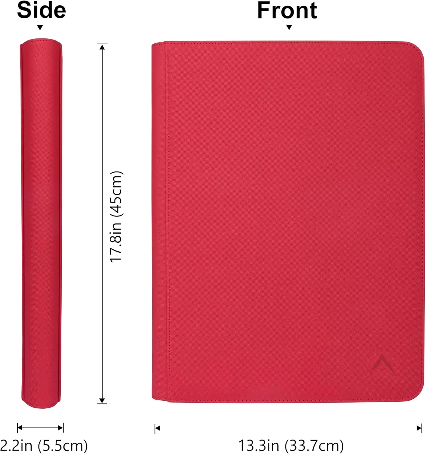 16 Pocket Card Binder, Fits 1344 Trading Cards Side Loading Ringless Card Album for TCG and Sports Cards -Red