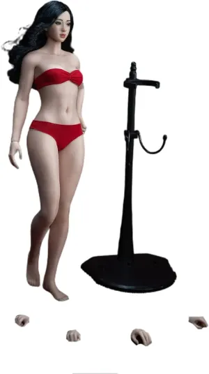 1/6 Scale Female Super Flexible Seamless Figure Body Steel Bone Well-Proportioned Small Breasts 12 Inch Collectible Action Figures with Pale Skin(PLSB2021-S46)