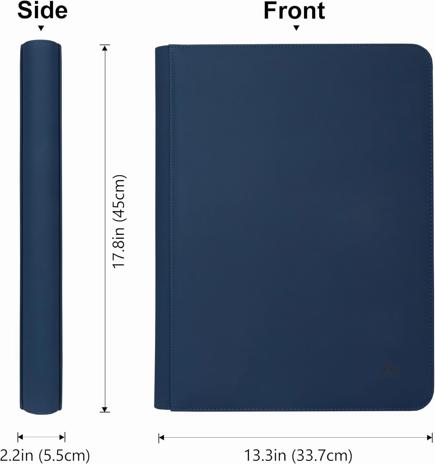 16 Pocket Card Binder, Fits 1344 Trading Cards Side Loading Ringless Card Album for TCG and Sports Cards -Blue