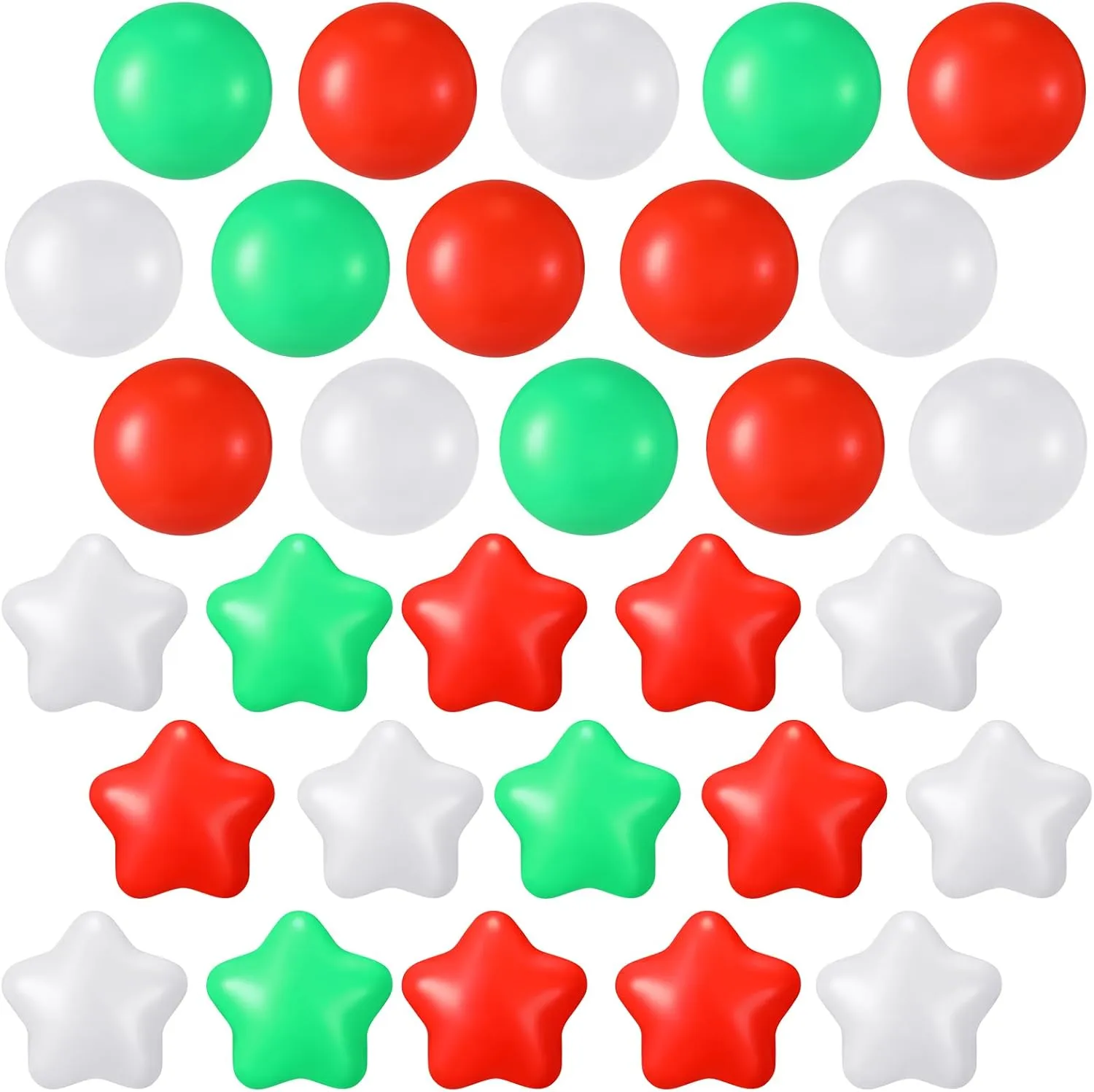 180 Pcs Plastic Play Balls Crush Proof Ocean Toy Balls for Independence Day Patriotic Party Play Tent Swimming Pool Decoration
