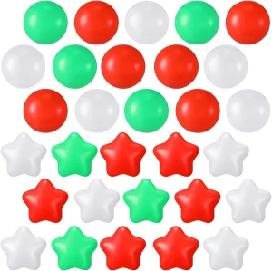 180 Pcs Plastic Play Balls Crush Proof Ocean Toy Balls for Independence Day Patriotic Party Play Tent Swimming Pool Decoration