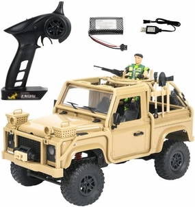 1/12 2.4Ghz Crawler RC Car, Imulation American RC Military Truck All Terrain Hobby 4WD Off Road Truck Vehicle Models RC Vehicle Army Truck RTR for Boys Kids