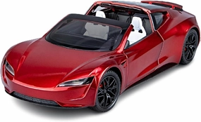 1/24 Roadster Zinc Alloy Simulation Casting Toy Car Model, Children's Dream Toys Super Sports Car Toys with Sound/Light/Pull-Back, Perfect Birthday & New Year Gifts for Boys Girls (Red Series 2)