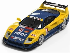 1/64 F40 Alloy Diecast Mini Sports Car Model for Ferrari F40#40 & #27 Racing Car Collectible, Ideal Custom Gift Collectors (Yellow)