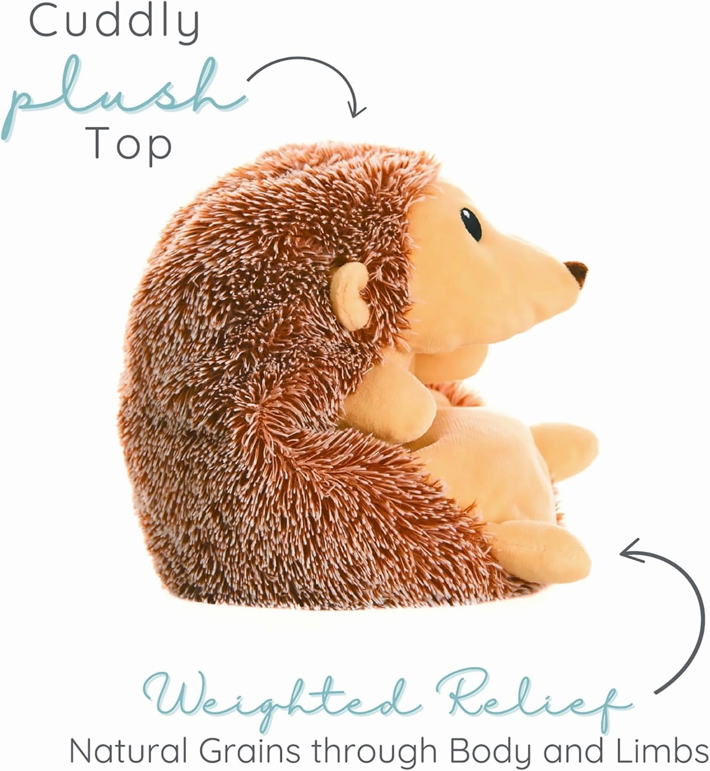 1i4 Group Warm Pals - Harley Hedgehog - Cozy Microwavable Lavender Scented Plush Toys - Heated Stuffed Animal - Heatable Coolable Bedtime Comfort Plushie