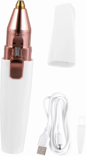 1Pc Electric Eyebrow Trimmer Rechargeable Lipstick Shape Hair Remover for Women Portable Eyebrow Razor for Face Nose Hair Removal Durable and Safe Design
