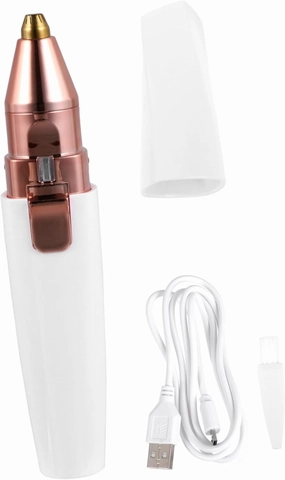 1Pc Rechargeable Facial Hair Remover Electric Eyebrow Razor Lightweight Portable Trimmer for Women Painless Eyebrow Shaver Makeup Companion Charging