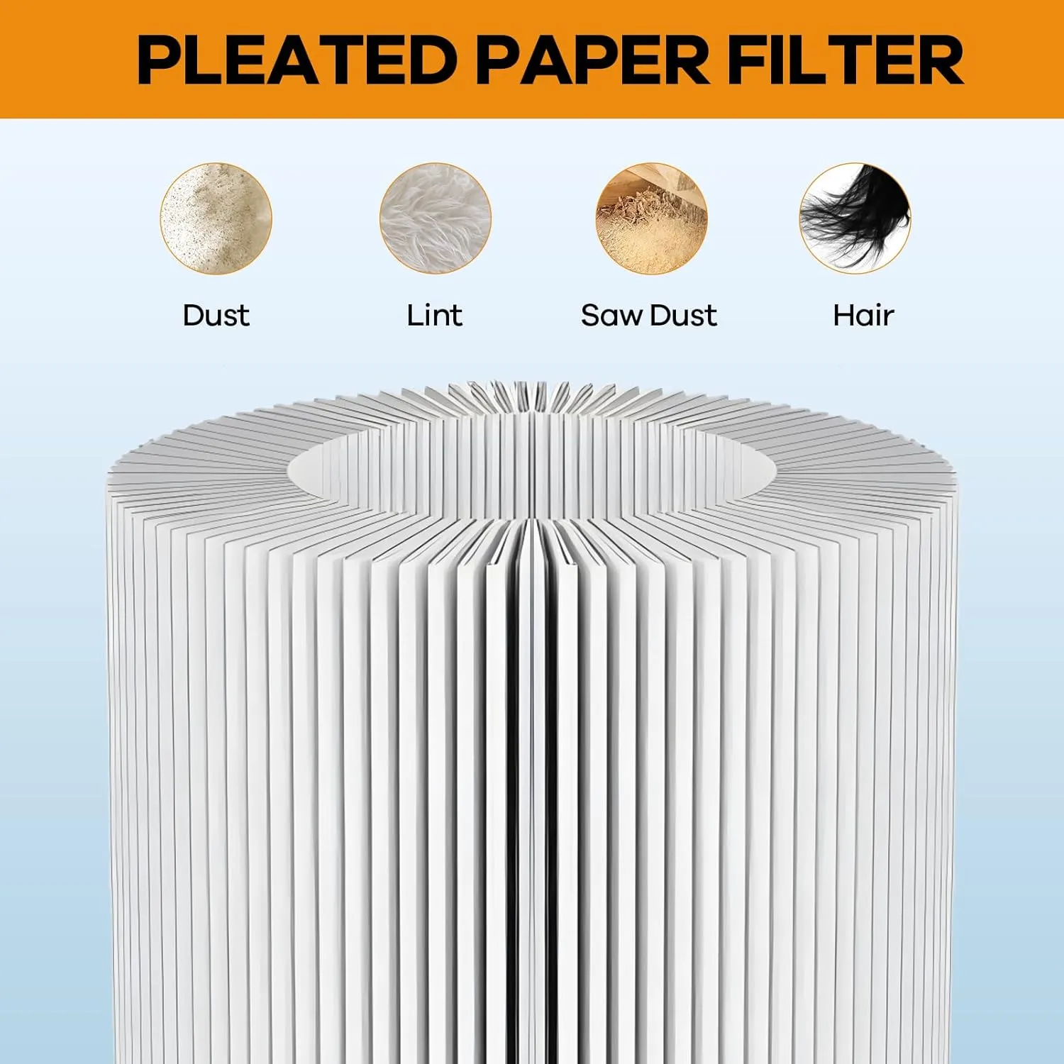 2 Pack VF4000 Replacement Filter, Standard Wet/Dry Vac Filter VF4000 Compatible with RIDGID Vacs Wet Dry 5-20 Gal & 6-9 Gal Husky Vacuum, Replacement Vf4000 Filter