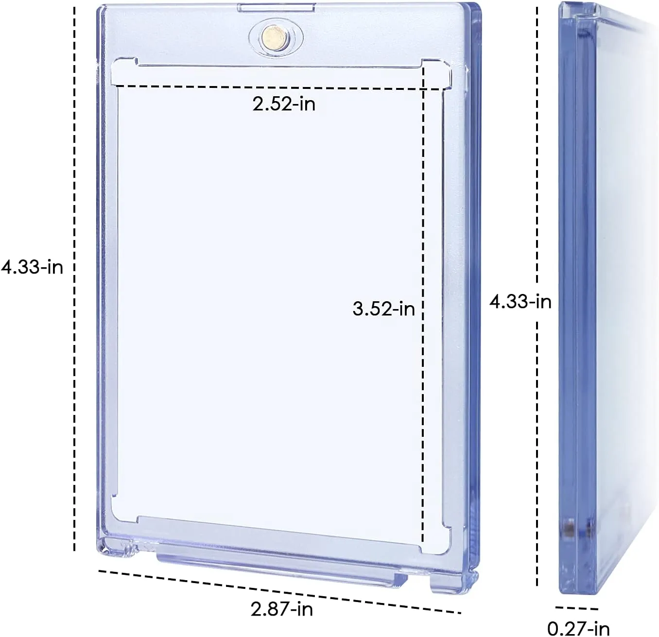 20 ct Magnetic Card Holders for Trading, 35 pt Case fit for Standard, MTG, Sports, Baseball Cards Toploaders