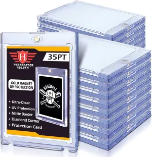 20 ct Magnetic Card Holders for Trading, 35 pt Case fit for Standard, MTG, Sports, Baseball Cards Toploaders