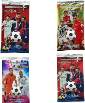 2024 Playing Soccer Cards – 4 Pack | Collectible Soccer Trading Cards | Paper Football Player Set | 32 Premium Quality Cards (8 per Pack)- Ideal for Birthdays, Gifts, & Players - Not Original