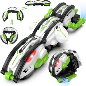 2025 Remote Control Car Snake 360° Rolling - RC Stunt Snake Car with LED Lights，2 Batteries 60 min，Indoor/Outdoor Toys for Kids Ages Age 6-12，Gifts for Christmas Birthday