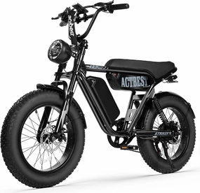 20"/16" Electric Bike,Peak 1500W/1200W, 48V 15.6Ah/10.4Ah Fat Tire All-Terrain Electric Motorcycle,Full Suspension,UL2849 Electric Dirt Bike for Adults on Mountains/Snow/Sandy,59D