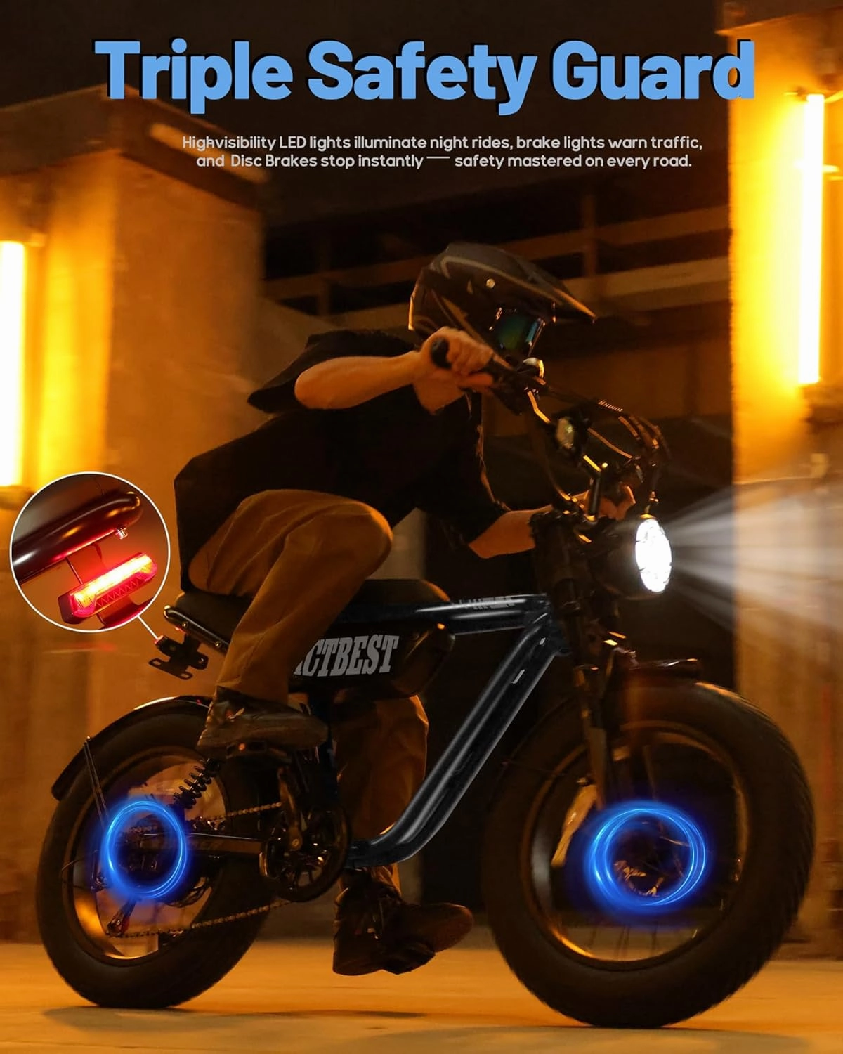 20"/16" Electric Bike,Peak 1500W/1200W, 48V 15.6Ah/10.4Ah Fat Tire All-Terrain Electric Motorcycle,Full Suspension,UL2849 Electric Dirt Bike for Adults on Mountains/Snow/Sandy