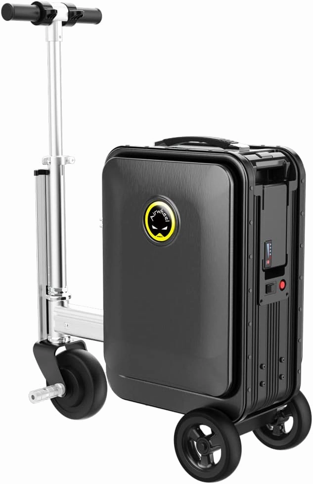 20L SE3S Smart Electric Suitcase Portable Rideable Travel Riding Suitcase, USB Charging Carry on Luggage with Wheels,Speed 13km/h, Luggage for Adults Travel (black)