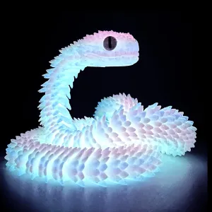 24in 3D Printed Snake Toys, Flexible 3D Printed Animal, Fidget ADHD Snake Toys, Perfect Desk Pet for Animal Collectors, Easter Basket Essentials