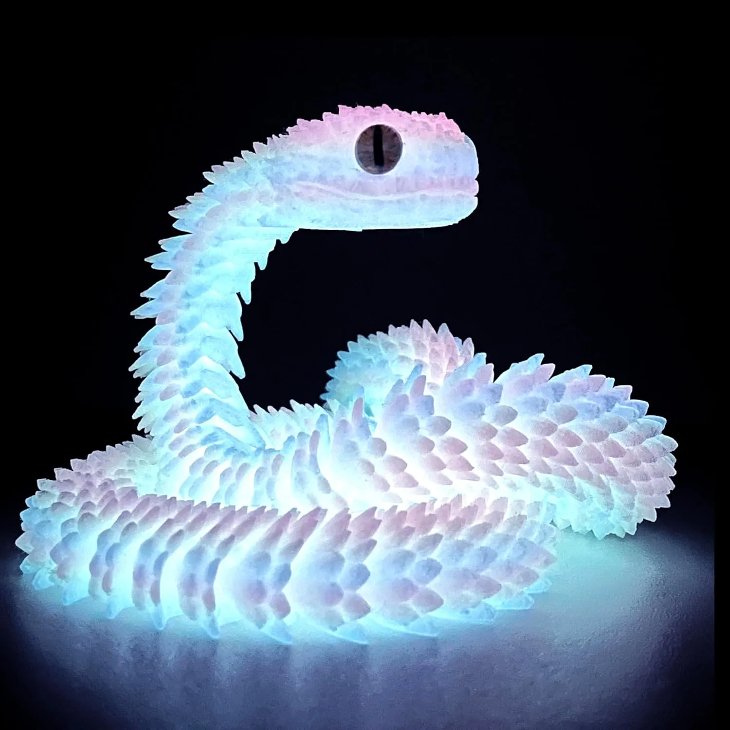 24in 3D Printed Snake Toys, Flexible 3D Printed Animal, Fidget ADHD Snake Toys, Perfect Desk Pet for Animal Collectors, Easter Basket Essentials