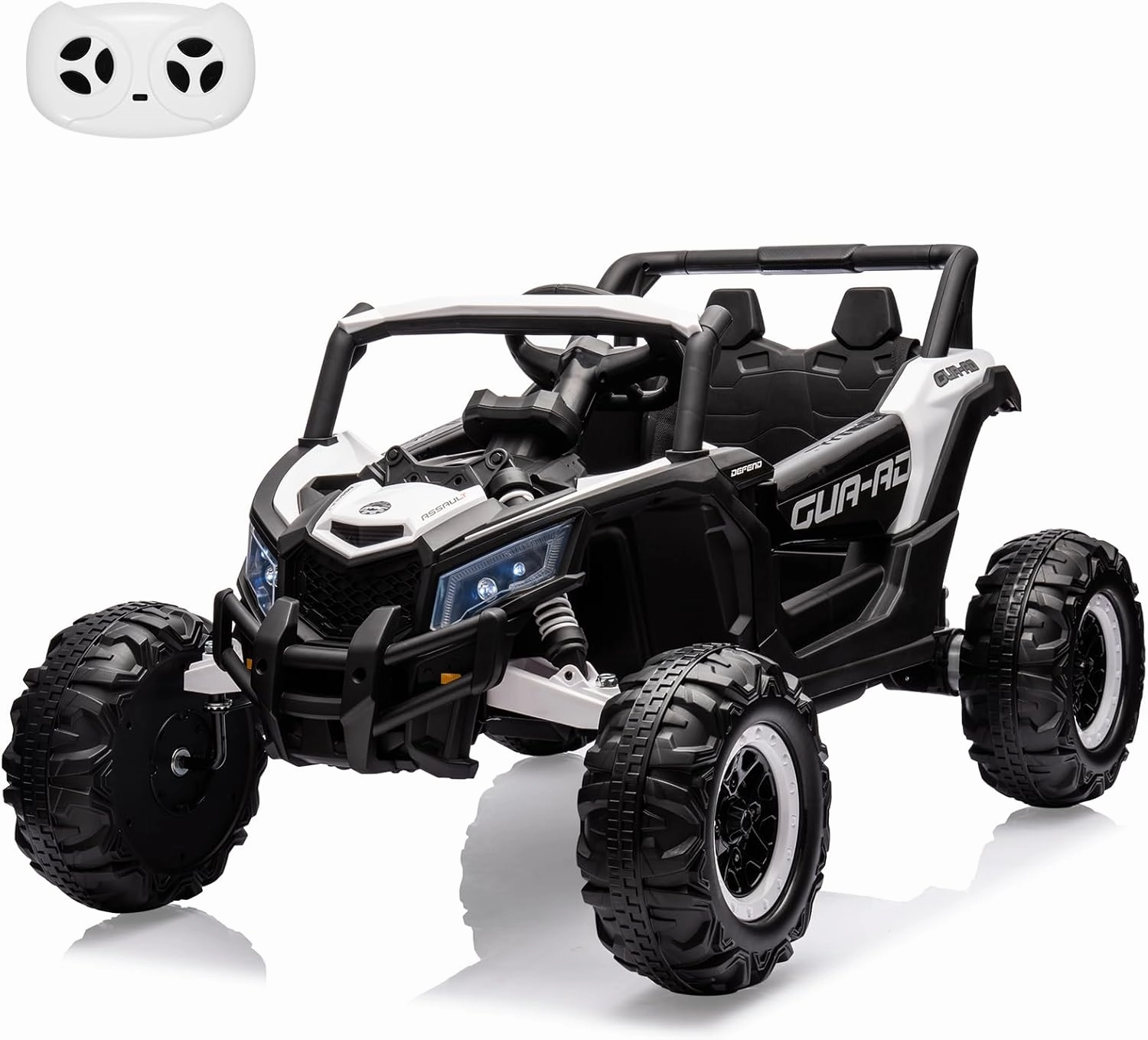24V Ride On UTV Car, Battery Powered Electric Vehicles, Kids UTV with Remote Control, Spring Suspension,200W Motor, Metal Frame, USB, Music, LED Lights, Ride On Toy for Kids