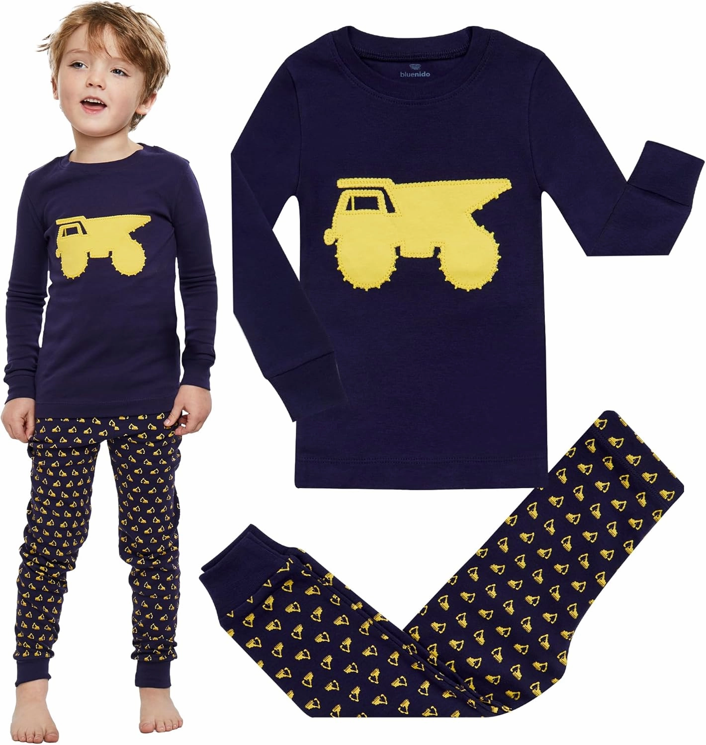 2-Piece Boys Pajamas - 100% Cotton Fleece, Kids & Toddler Pajamas - Tag-Free Boys Pjs - (12M - 8Y) Pajamas for Boys