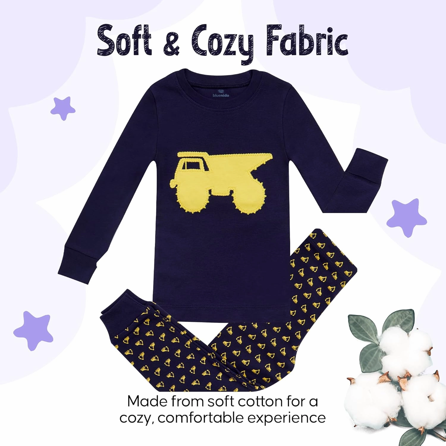 2-Piece Boys Pajamas - 100% Cotton Fleece, Kids & Toddler Pajamas - Tag-Free Boys Pjs - (12M - 8Y) Pajamas for Boys