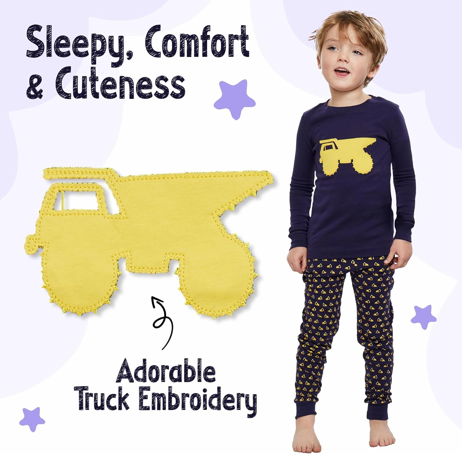 2-Piece Boys Pajamas - 100% Cotton Fleece, Kids & Toddler Pajamas - Tag-Free Boys Pjs - (12M - 8Y) Pajamas for Boys