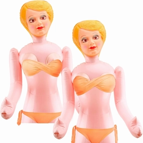 2 Pieces Inflatable Funny Doll Prank Blow Up Doll Tricky Inflatable Doll for Bachelorette Party Prank Gag Gift Halloween Holiday Decoration