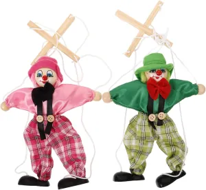 2Pcs Pirate Marionette Puppets for Interactive Funny Pirate Craft String Develop Creativity Imagination for Playtime Puppetry Shows