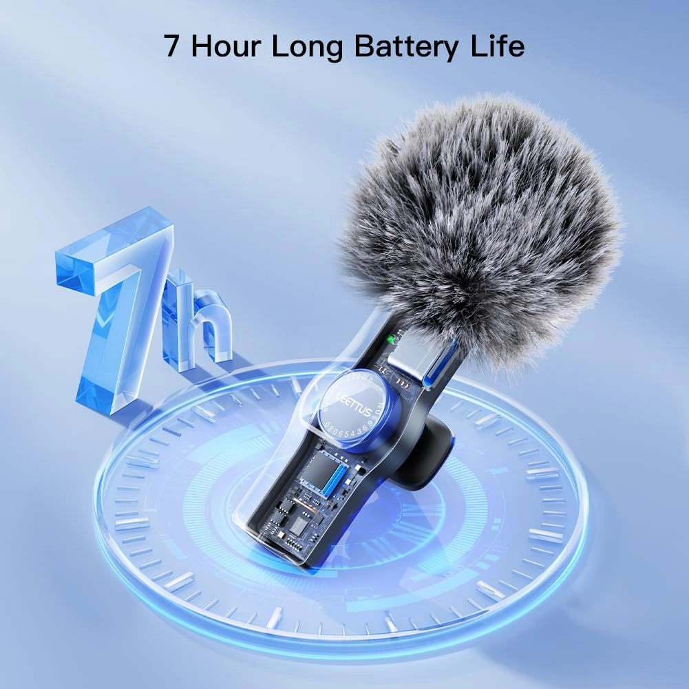 2pcs Lavalier Wireless Microphone for iPhone iPad Video Recording,Mini Microphone for Game Live Streaming,Interviews,YouTube,TikTok,Vlog(Not Applicable for iPhone USB-C Interface)