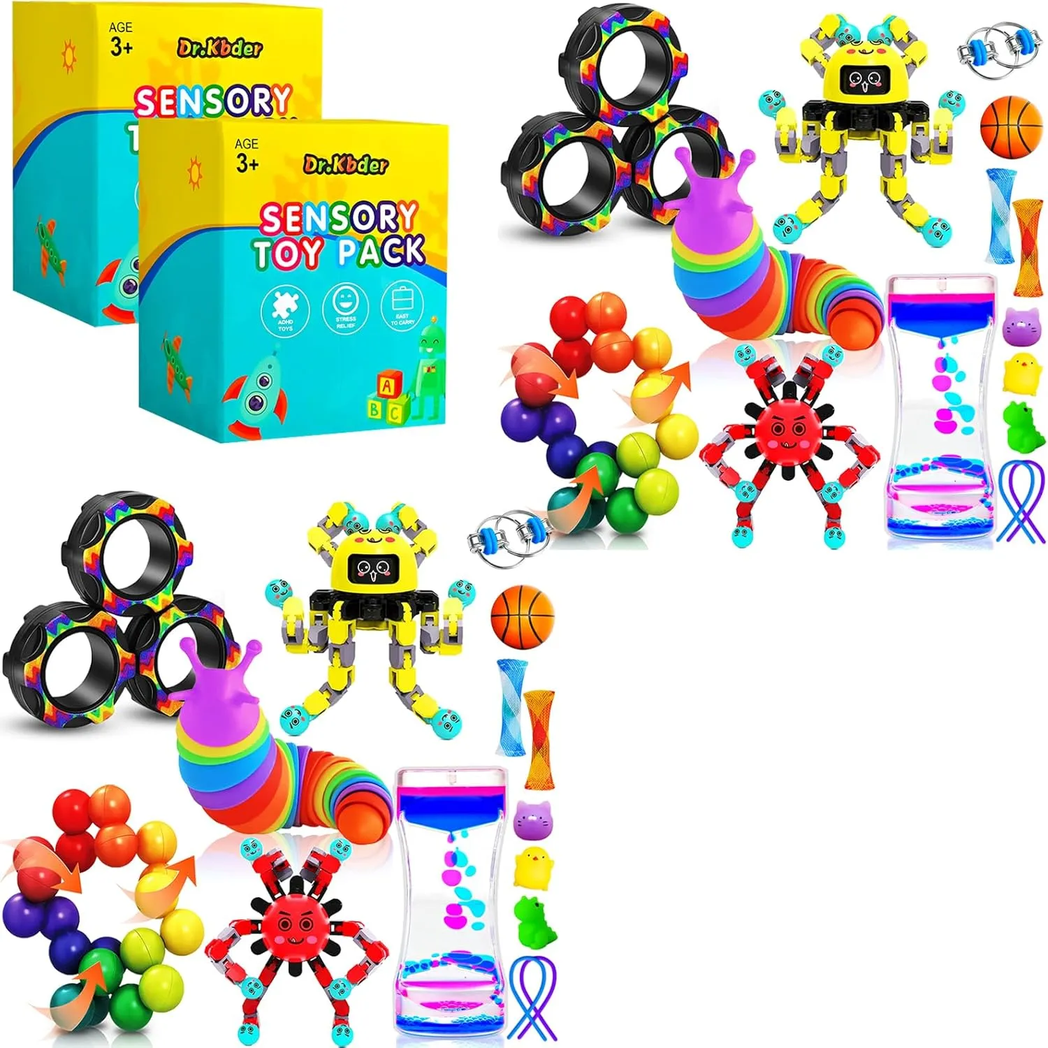 30 Pack Sensory Fidget Toys for Kids Classroom, Autism Sensory Product Calm Down Fidgets for Kids Age 5-7, 8-12, ADHD Stress Relief Travel Toys Christmas Stocking Stuffers for Teens