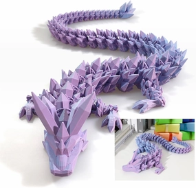 30 ”Large 3D Dragon,Flexible Articulated,Crystal Dragon Toy,3D Printed Gift for Festival,Home Decoration, Executive Desk Decorations