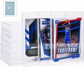 30 Pack Magnetic Card Holder, 35pt One Touch for Trading Cards, Hard Plastic Card Holder, Suitable for The Protection of Baseball Cards, Game Cards and Basketball Cards. (30)
