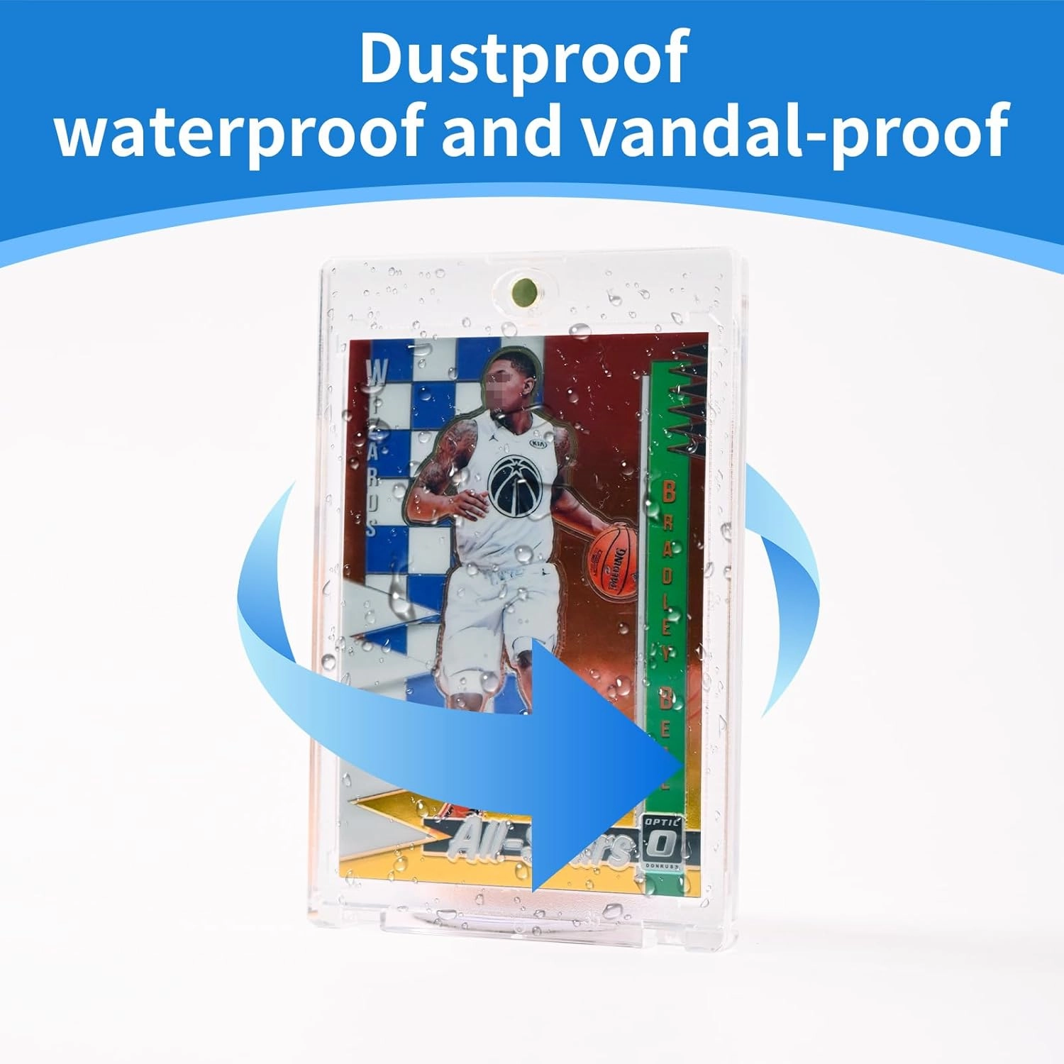 30 Pack Magnetic Card Holder, 35pt One Touch for Trading Cards, Hard Plastic Card Holder, Suitable for The Protection of Baseball Cards, Game Cards and Basketball Cards. (30)