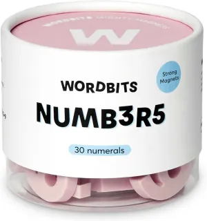 30pcs Magnetic Numbers - Strong Neodymium Magnetic Numbers for Fridge - Award Winning Typeface, Eco-Friendly, Matt Finish for Homes & Offices (Blush)