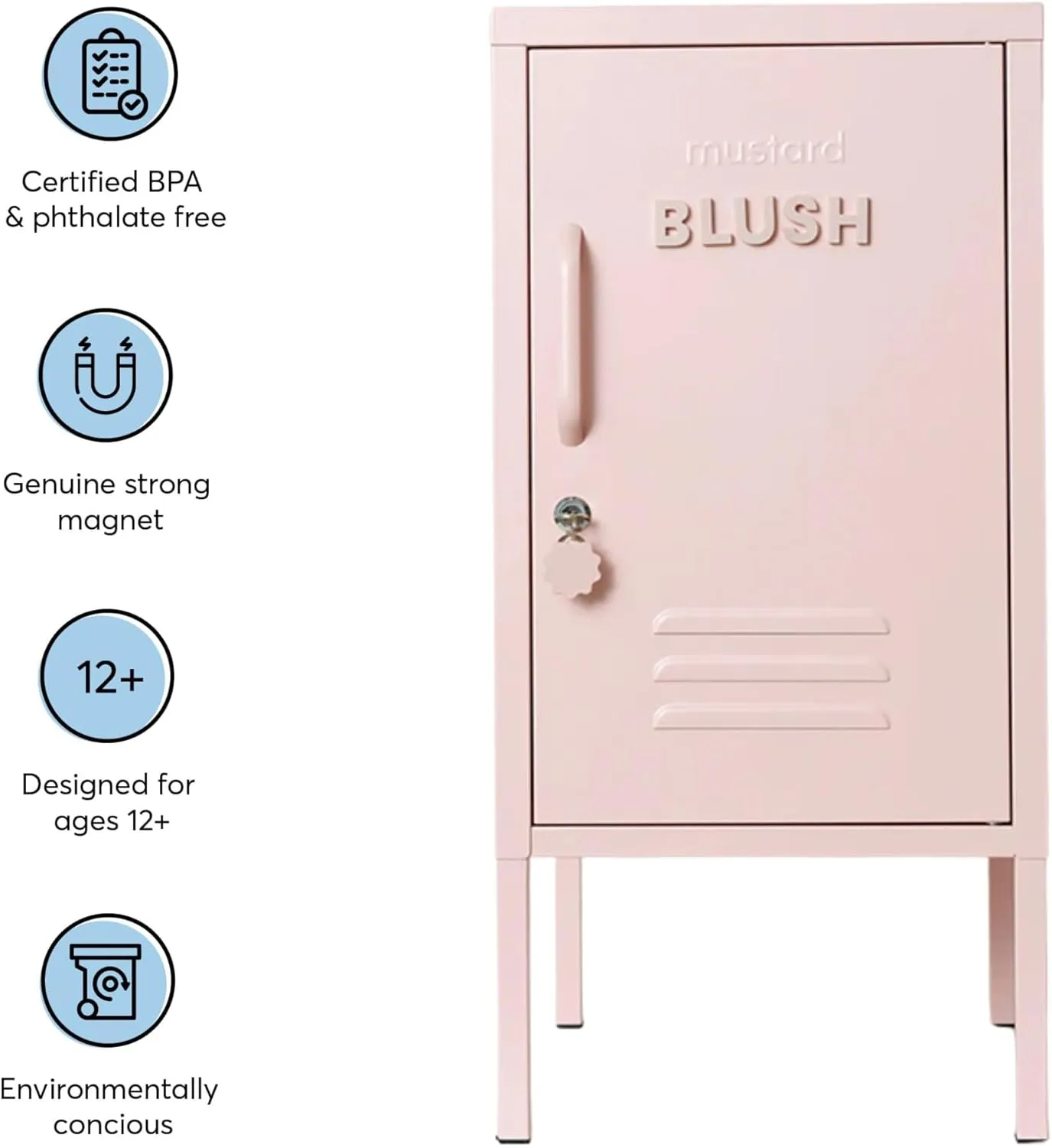 30pcs Magnetic Numbers - Strong Neodymium Magnetic Numbers for Fridge - Award Winning Typeface, Eco-Friendly, Matt Finish for Homes & Offices (Blush)
