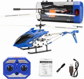 3.5 Channel Alloy Remote-Controlled Helicopter Model with Lights, Indoor/Outdoor Children's Boy Toy Charging Remote-Controlled Airplane Aircraft Gift for Boys Girls