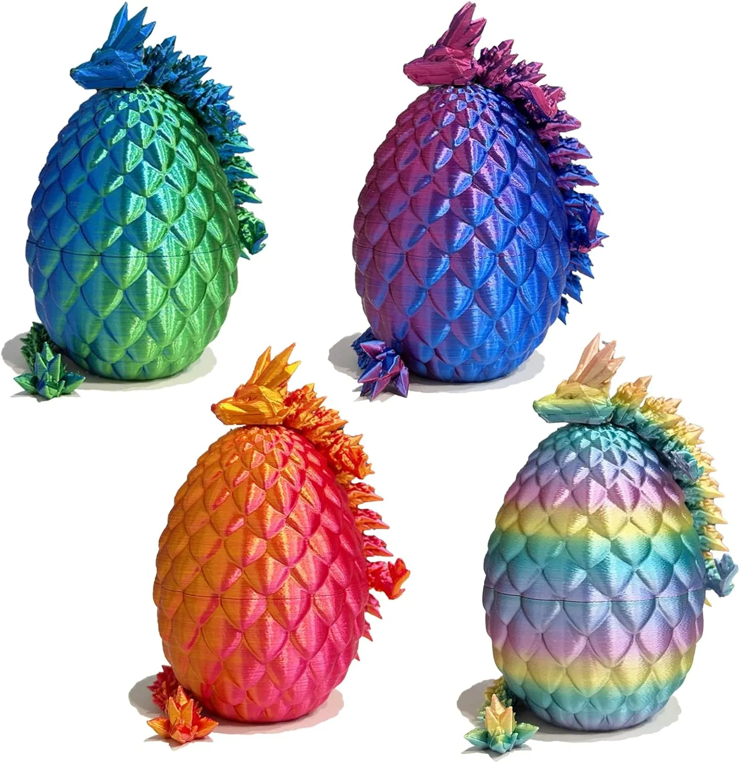 3D Printed Dragon Fidget Toy - Articulated Dragon Egg Surprise for Adults
