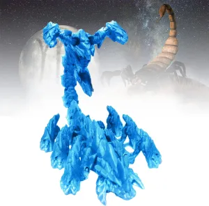 3D Printed Toys Articulated Ancient Overlord Scorpion Toy Action Figures with Flexible Transformable Joints, Stress Relief Animal Figurines Home Decor (Liberty Azure, 13.7 in)