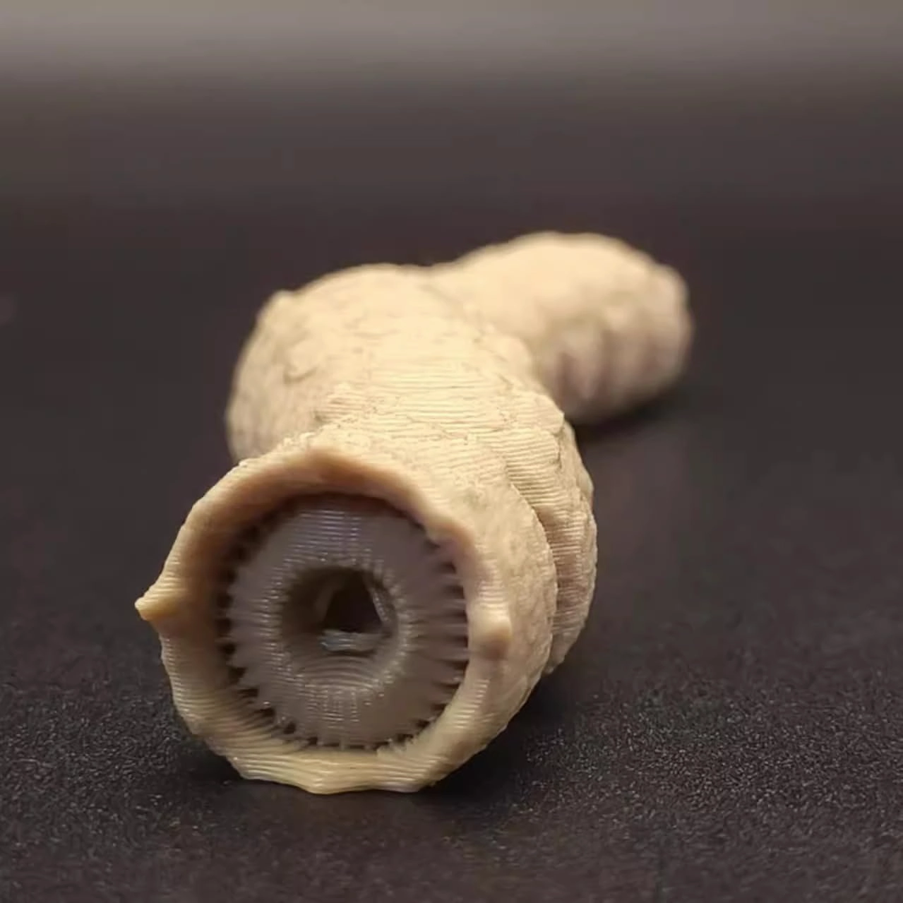3D Printed Articulated Dune Toy | Flexible Articulated Dune Sandworm | Shai Hulud (Beige, 10.2inch)