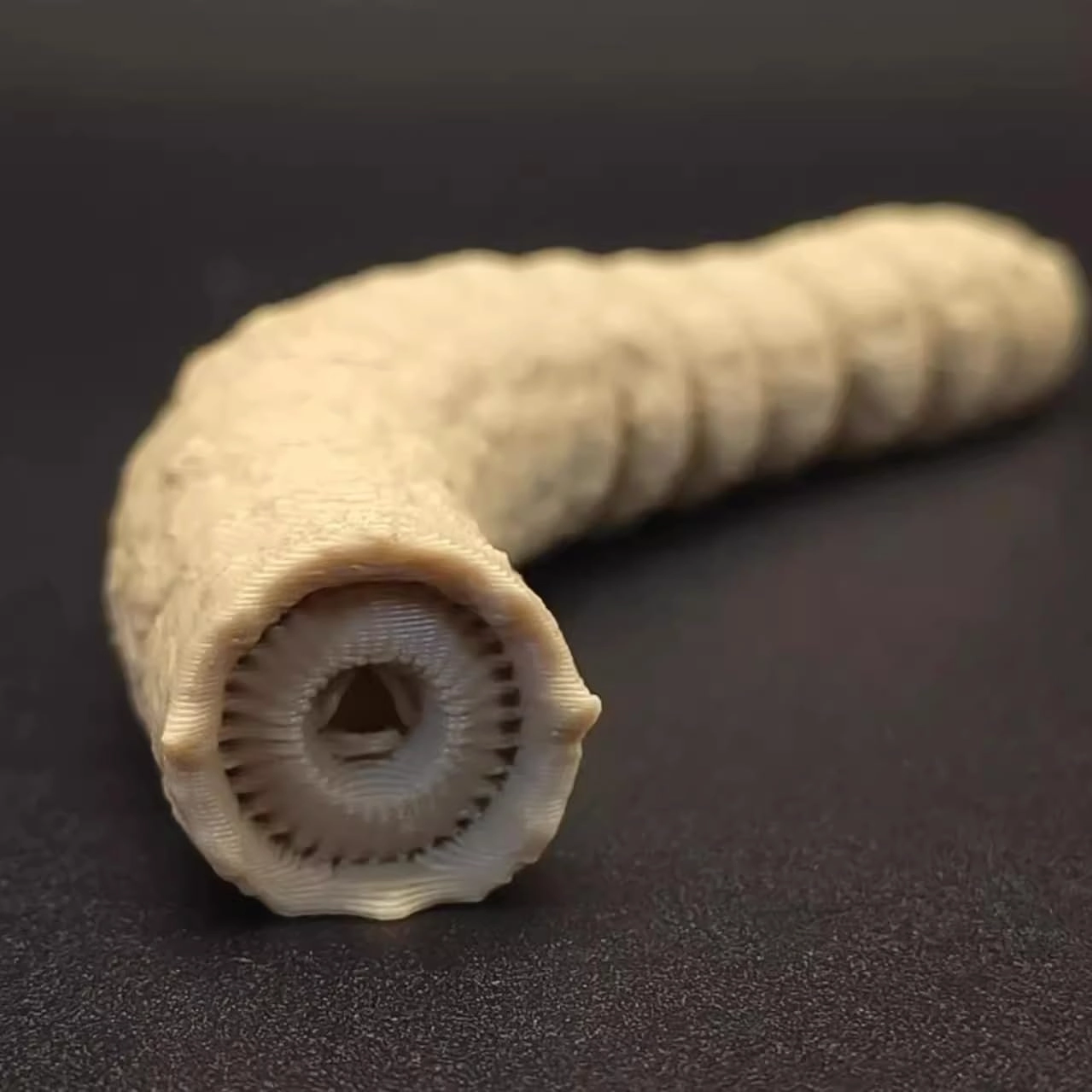 3D Printed Articulated Dune Toy | Flexible Articulated Dune Sandworm | Shai Hulud (Beige, 10.2inch)